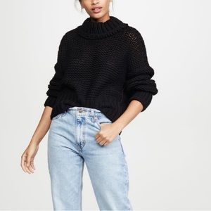 Free People Black Turtleneck